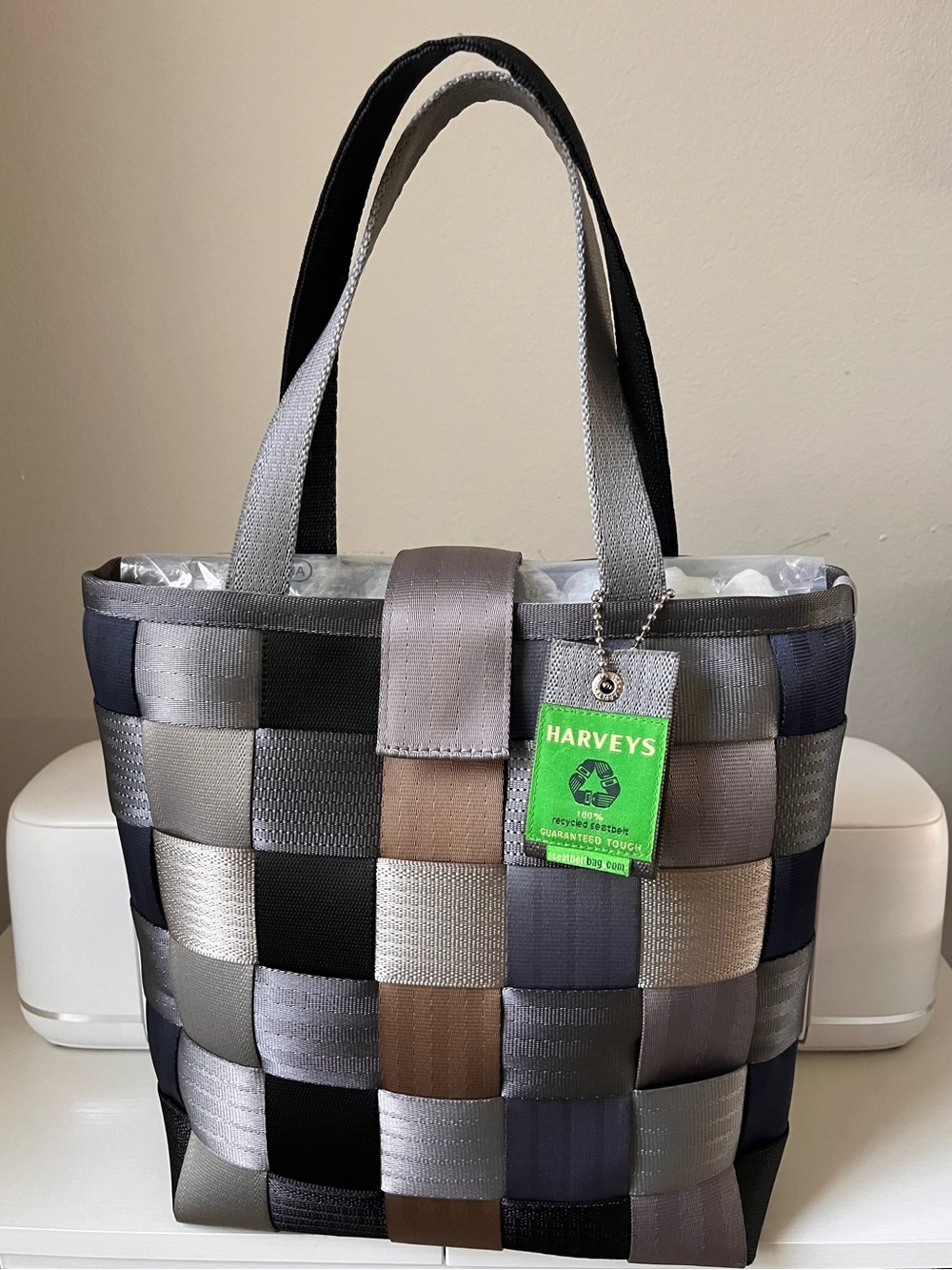 Harvey’s Originals Seatbelt Woven Tote Bag Multicolor Treecycle Collection
